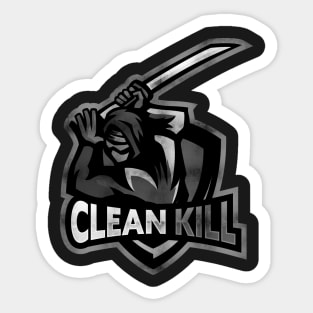 black and white logo Sticker